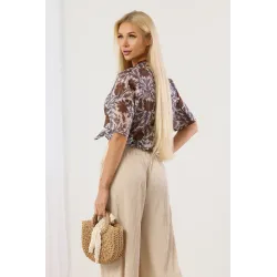 Zwiewna koszula w kwiatowy wzór