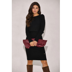 PRĄŻKOWANY KOMPLET Z DZIANINY WISKOZOWEJ