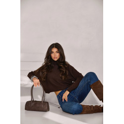 OVERSIZOWY SWETER Z GOLFEM