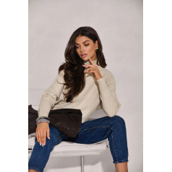 OVERSIZOWY SWETER Z GOLFEM
