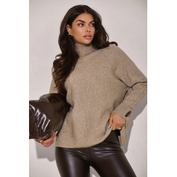 OVERSIZOWY SWETER Z GOLFEM