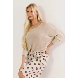 Dzianinowy sweter oversize z błyszczącą nitką