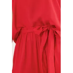 Muślinowy komplet z bluzką i spodniami palazzo