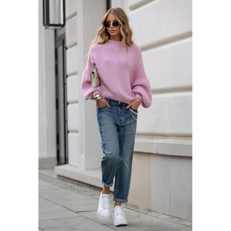 SWETER Z BUFIASTYMI RĘKAWAMI