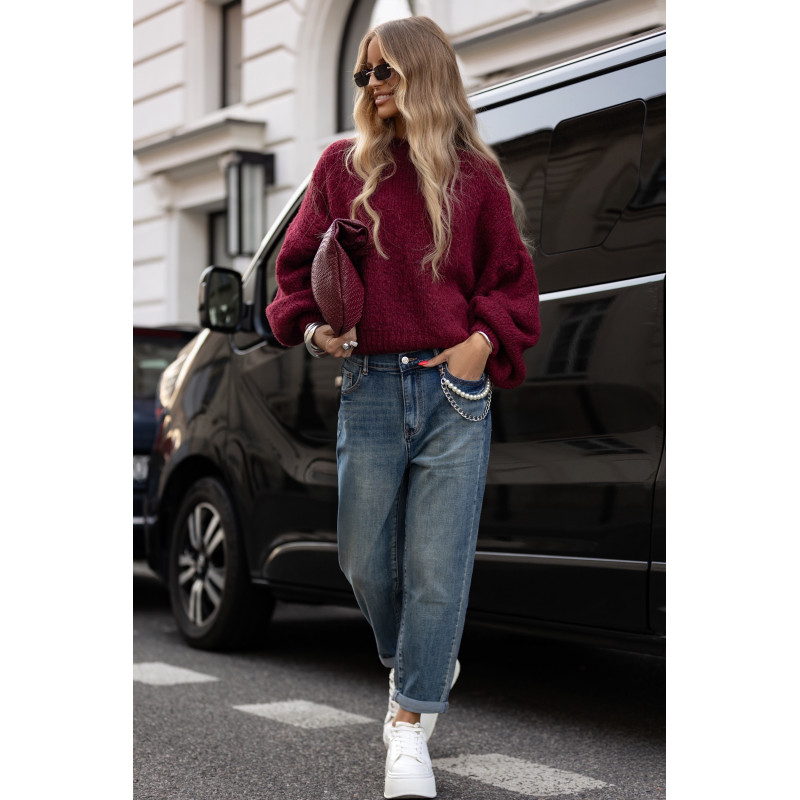 SWETER Z BUFIASTYMI RĘKAWAMI