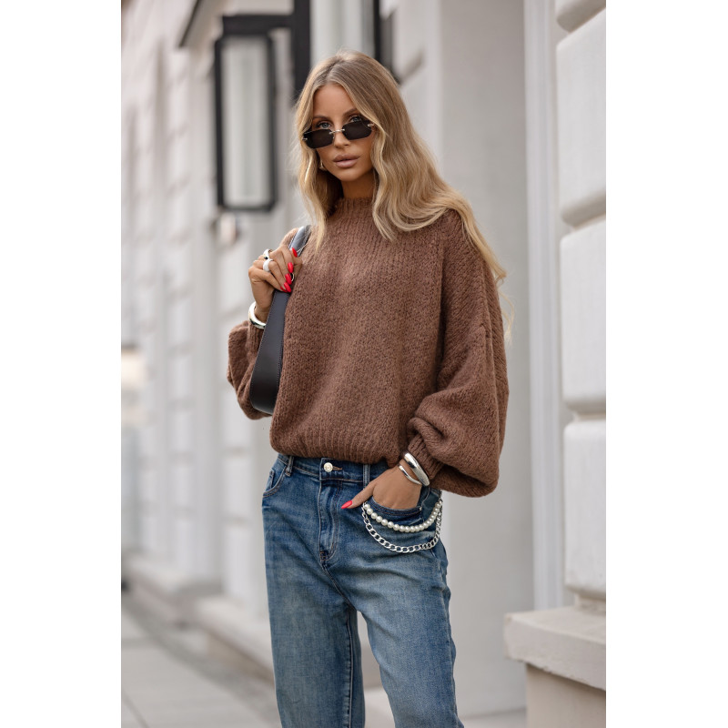 SWETER Z BUFIASTYMI RĘKAWAMI