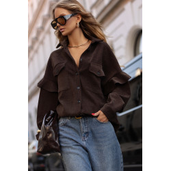 SZTUKSOWA KOSZULA Z FALBANAMI