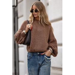 SWETER Z BUFIASTYMI RĘKAWAMI