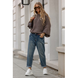 SWETER Z BUFIASTYMI RĘKAWAMI