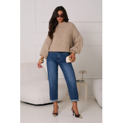 SWETER Z BUFIASTYMI RĘKAWAMI