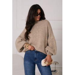 SWETER Z BUFIASTYMI RĘKAWAMI