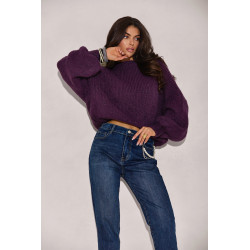 SWETER Z BUFIASTYMI RĘKAWAMI