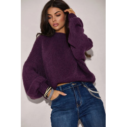 SWETER Z BUFIASTYMI RĘKAWAMI