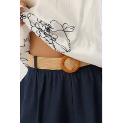 Szorty z paskiem w stylu boho