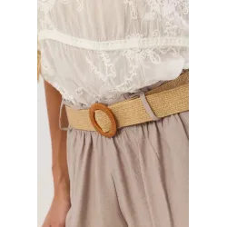 Szorty z paskiem w stylu boho