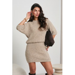 KOMPLET Z DZIANINY BOUCLE