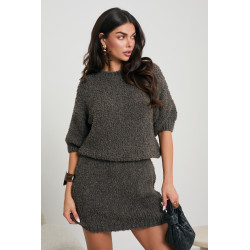 KOMPLET Z DZIANINY BOUCLE