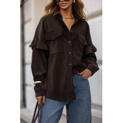 SZTUKSOWA KOSZULA Z FALBANAMI