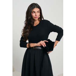 SUKIENKA ZE SWETROWĄ GÓRĄ I SPÓDNICĄ Z PASKIEM