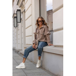 SZTUKSOWA KOSZULA Z FALBANAMI