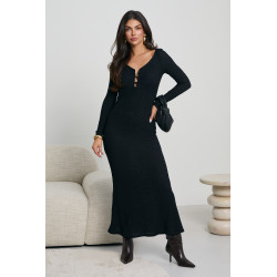 KARBOWANA SUKIENKA MAXI ZE ZŁOTYMI DETALAMI