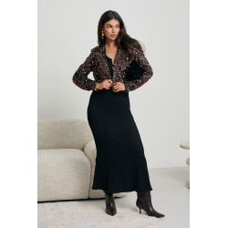 CEKINOWA MARYNARKA Z PODUSZKAMI NA RAMIONACH