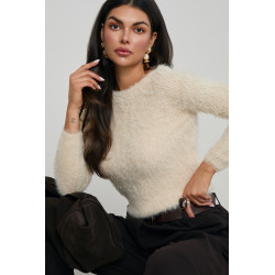 SWETER O FUTERKOWEJ FAKTURZE