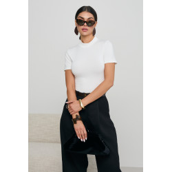 BODY Z ELASTYCZNEJ DZIANINY ZE STÓJKĄ