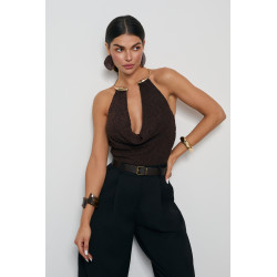 KARBOWANE BODY HALTER Z NASZYJNIKIEM