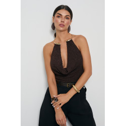 KARBOWANE BODY HALTER Z NASZYJNIKIEM