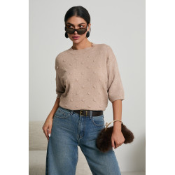 DZIANINOWY SWETER Z WZOREM BUBBLE