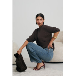 DZIANINOWY SWETER Z WZOREM BUBBLE