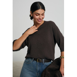 DZIANINOWY SWETER Z WZOREM BUBBLE