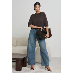 DZIANINOWY SWETER Z WZOREM BUBBLE