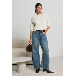 DZIANINOWY SWETER Z WZOREM BUBBLE