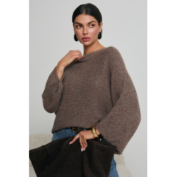 OVERIZOWY SWETER Z WIĄZANIEM NA PLECACH