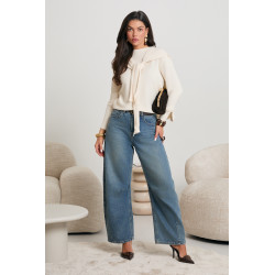 SWETER Z DODATKOWĄ WARSTWĄ W FORMIE NARZUTKI