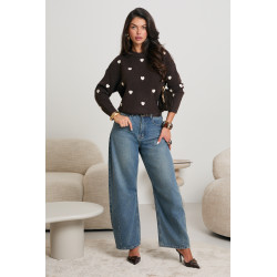 SWETER Z WISKOZY W SERCA