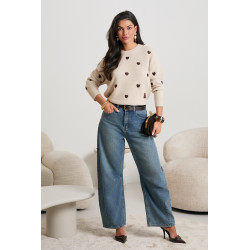 SWETER Z WISKOZY W SERCA