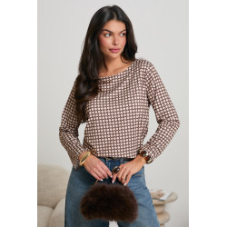 BLUZKA Z GEOMETRYCZNYM PRINTEM