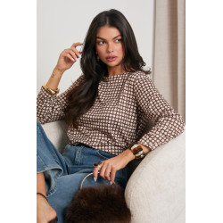 BLUZKA Z GEOMETRYCZNYM PRINTEM