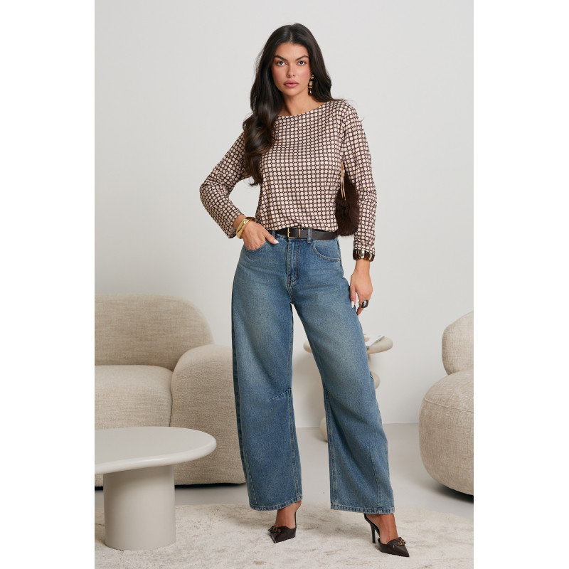 BLUZKA Z GEOMETRYCZNYM PRINTEM