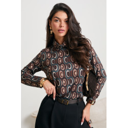 BLUZKA W GEOMETRYCZNE WZORY Z GOLFEM