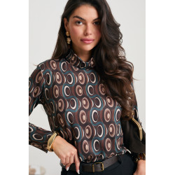 BLUZKA W GEOMETRYCZNE WZORY Z GOLFEM