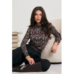 BLUZKA W GEOMETRYCZNE WZORY Z GOLFEM