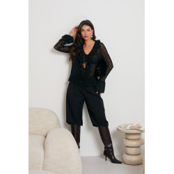 KORONKOWA BLUZKA Z FALBANKAMI I WIĄZANIEM