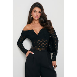 KORONKOWE BODY  Z DEKOLTEM TYPU CARMEN