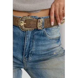 Szerokie jeansy wide leg z efektem sprania