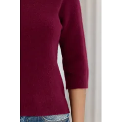 Dzianinowy sweter z rękawem 3/4