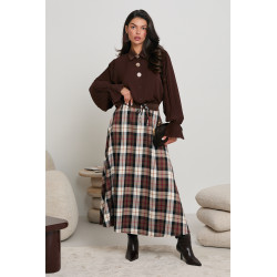 KOSZULA Z PLISOWANYMI RĘKAWAMI I ZŁOTYMI GUZIKAMI